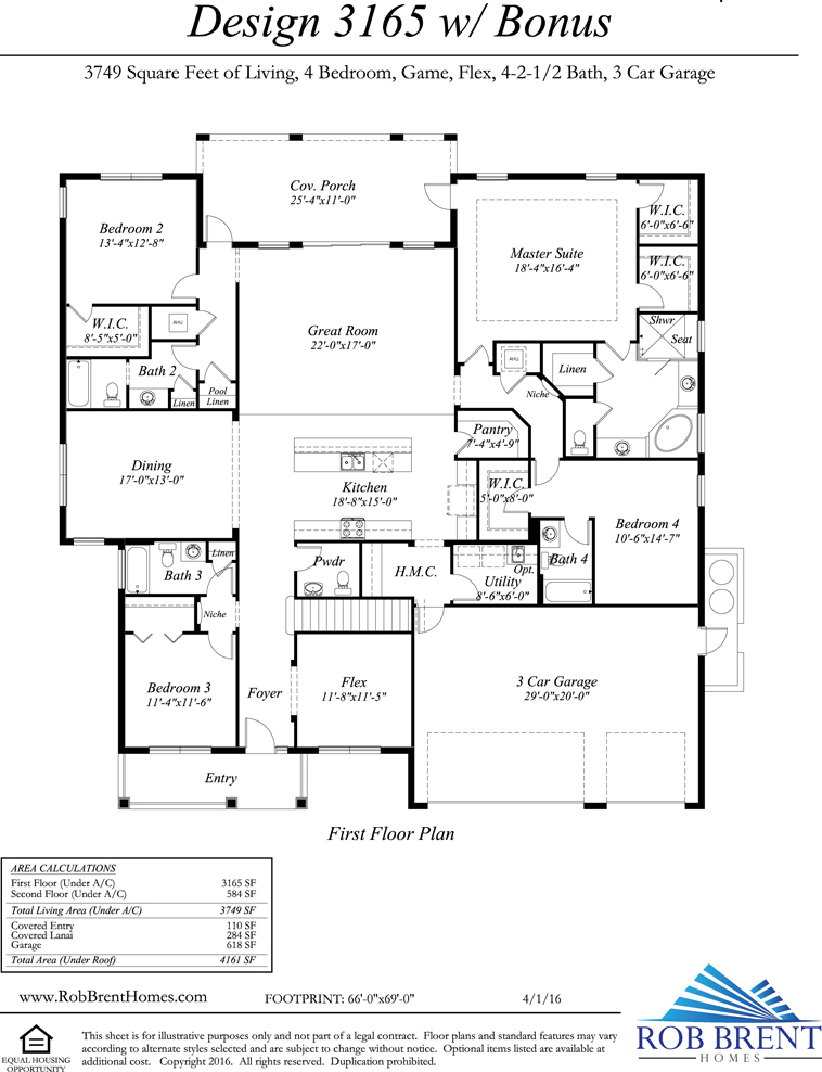 The Bellevue Floor Plan 1